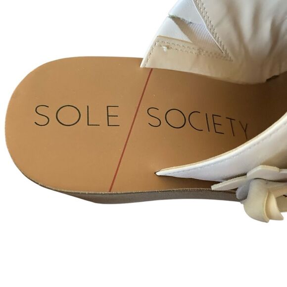 Sole Society Women's Cream Wedge Sandals Size 7.5 - Picture 5 of 12